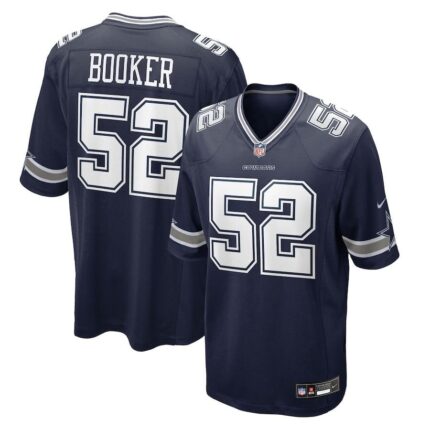 Men's Dallas Cowboys Tyler Booker Nike Navy 2025 NFL Draft First Round Pick Game Jersey