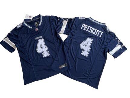 Dallas Cowboys 4# Dak Prescott Limited Jersey-Dark blue